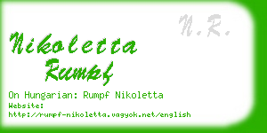 nikoletta rumpf business card